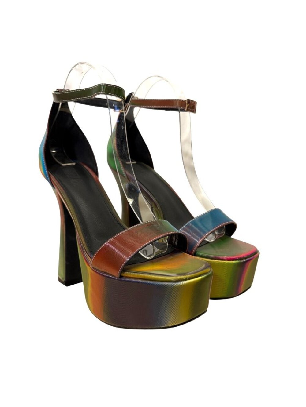 Poster Girl Rainbow Platform Heels Size 8 - Picture 3 of 9
